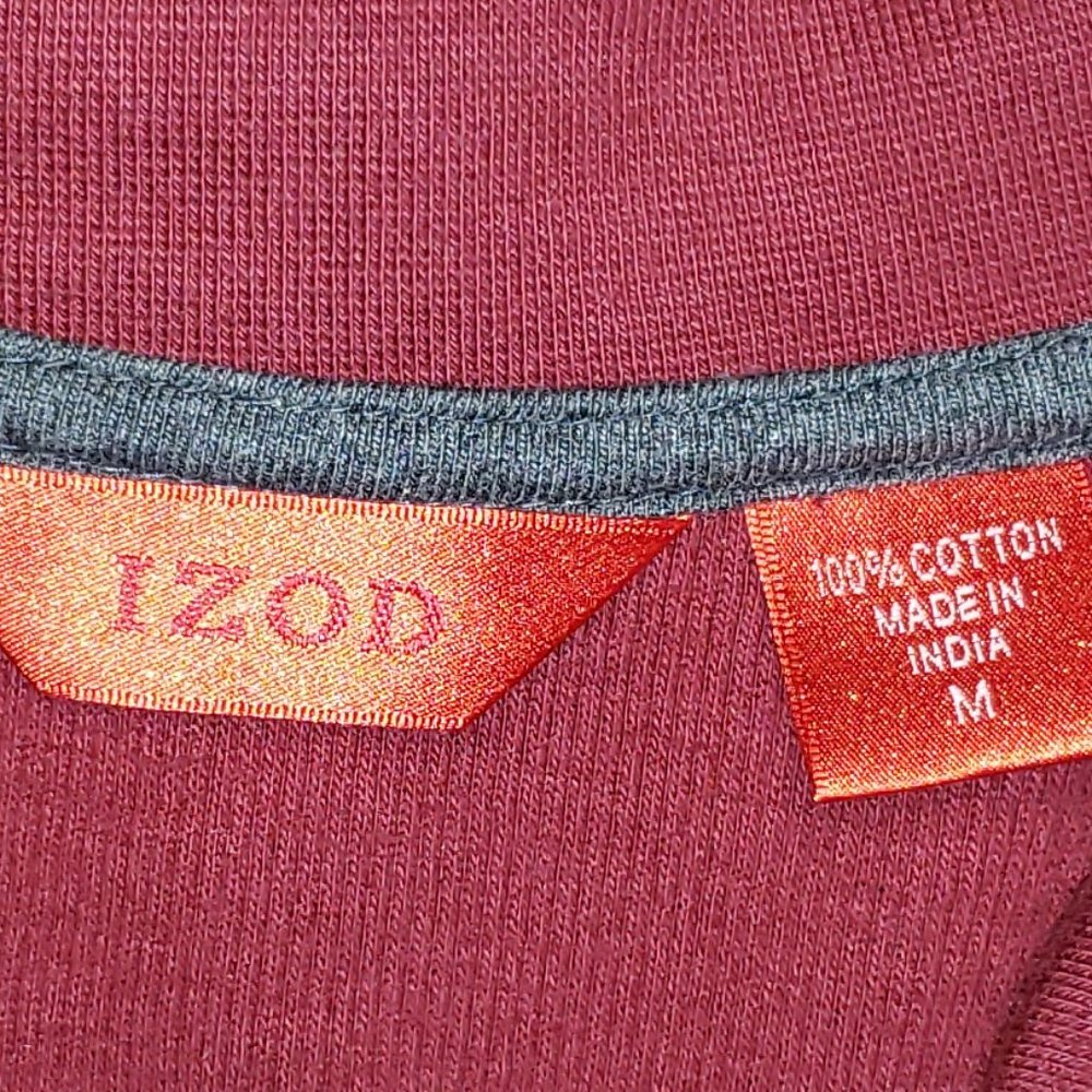 Men's L/S IZOD Polo Shirt Size Medium - Picture 4 of 6